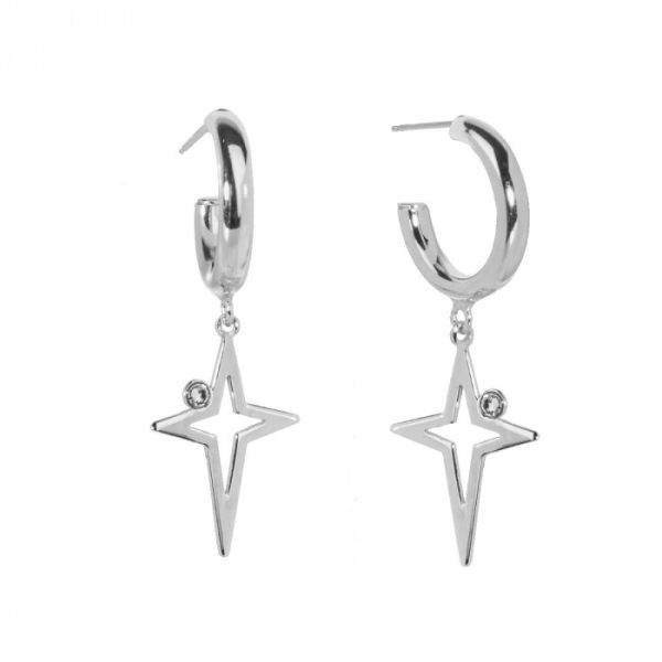 Σκουλαρίκια κρίκοι από ασήμι 925 με Swarovski πέτρες