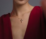 Κολιέ σταυρός από ασήμι 925 με Swarovski πέτρες - Image 2