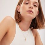 Κολιέ σταυρός από ασήμι 925 με Swarovski πέτρες - Image 3