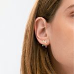 Σκουλαρίκια κρεμαστά από ασήμι 925 με Swarovski πέτρες - Image 3