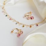 Σκουλαρίκια κρίκοι από ασήμι 925 με Swarovski πέτρες - Image 2
