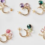 Σκουλαρίκια κρίκοι από ασήμι 925 με Swarovski πέτρες - Image 3