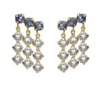 Σκουλαρίκια κρεμαστά από ασήμι 925 με Swarovski πέτρες