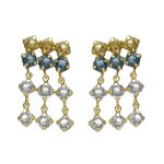 Σκουλαρίκια κρεμαστά από ασήμι 925 με Swarovski πέτρες