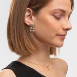 Σκουλαρίκια κρεμαστά από ασήμι 925 με Swarovski πέτρες - Image 3