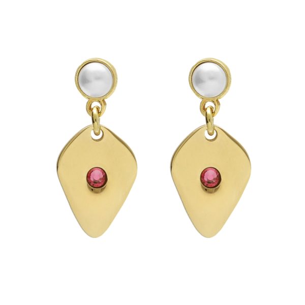 Σκουλαρίκια κρεμαστά από ασήμι 925 και Swarovski πέτρες