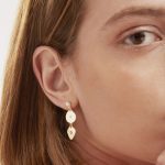 Σκουλαρίκια κρεμαστά από ασήμι 925 και Swarovski πέτρες - Image 2