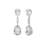 Σκουλαρίκια κρεμαστά από ασήμι 925 με Swarovski πέτρες