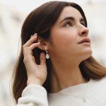 Σκουλαρίκια κρεμαστά από ασήμι 925 με Swarovski πέτρες - Image 2