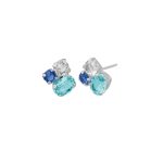 Σκουλαρίκια καρφωτά από ασήμι 925 με Swarovski πέτρες