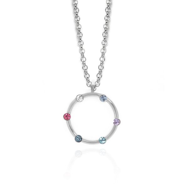 Κολιέ από ασήμι 925 με Swarovski πέτρες