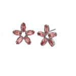 Σκουλαρίκια καρφωτά από ασήμι 925 με Swarovski πέτρες