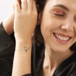 Βραχιόλι σταυρός από ασήμι 925 με Swarovski πέτρες - Image 2