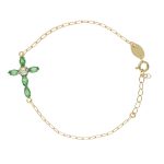 Βραχιόλι σταυρός από ασήμι 925 με Swarovski πέτρες