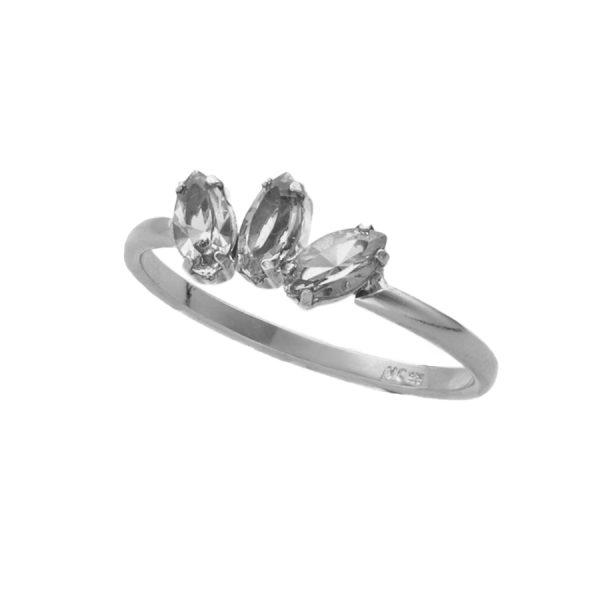 Δαχτυλίδι από ασήμι 925 με Swarovski πέτρες