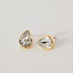 Σκουλαρίκια καρφωτά από ασήμι 925 με Swarovski πέτρες - Image 3