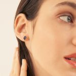 Σκουλαρίκια καρφωτά από ασήμι 925 με Swarovski πέτρες - Image 3