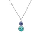 Κολιέ από ασήμι 925 με Swarovski πέτρες