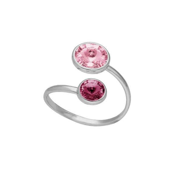 Δαχτυλίδι από ασήμι 925 με Swarovski πέτρες