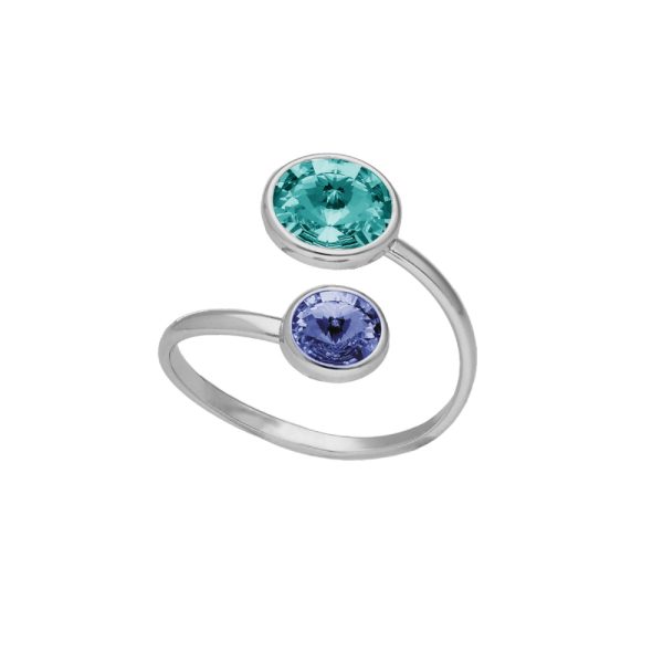 Δαχτυλίδι από ασήμι 925 με Swarovski πέτρες
