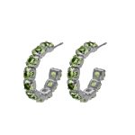 Σκουλαρίκια κρίκοι από ασήμι 925 με Swarovski πέτρες
