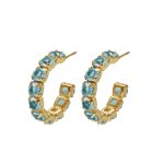 Σκουλαρίκια κρίκοι από ασήμι 925 με Swarovski πέτρες