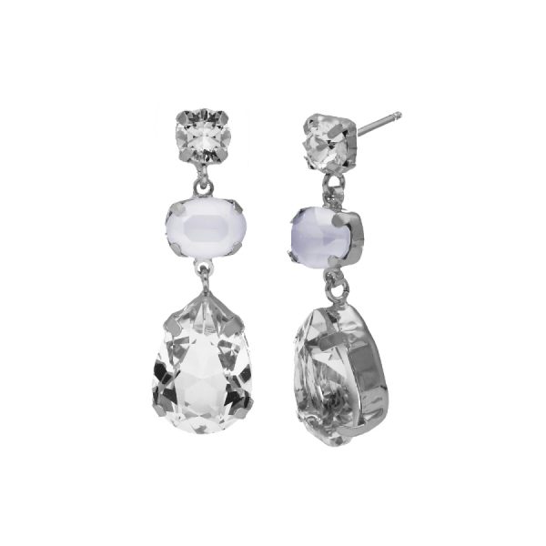 Σκουλαρίκια από ασήμι 925 με Swarovski πέτρες