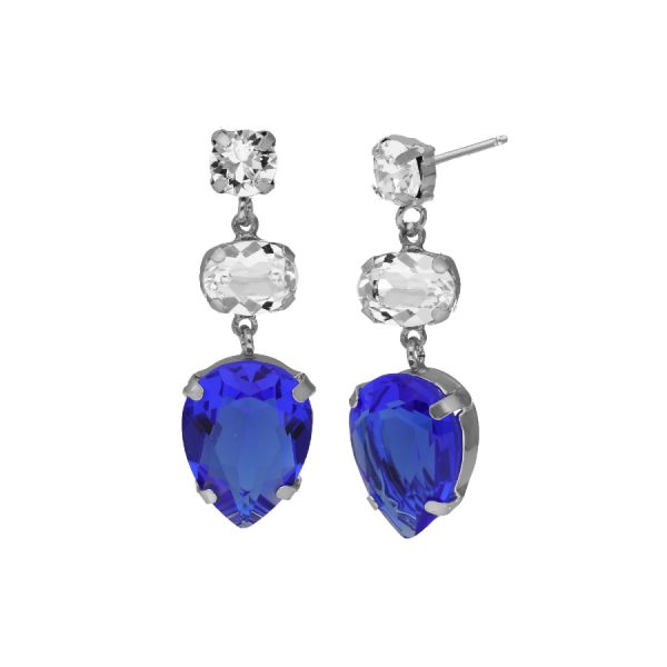 Σκουλαρίκια από ασήμι 925 με Swarovski πέτρες