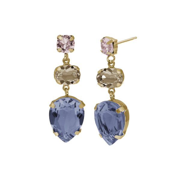 Σκουλαρίκια από ασήμι 925 με Swarovski πέτρες