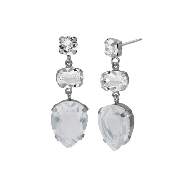 Σκουλαρίκια από ασήμι 925 με Swarovski πέτρες