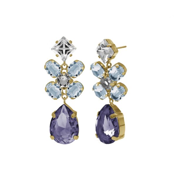 Σκουλαρίκια από ασήμι 925 με Swarovski πέτρες