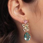 Σκουλαρίκια από ασήμι 925 με Swarovski πέτρες - Image 2