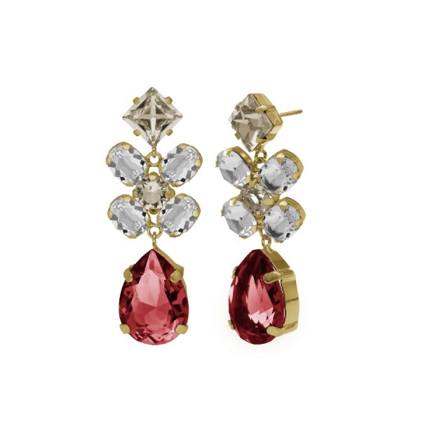 Σκουλαρίκια από ασήμι 925 με Swarovski πέτρες