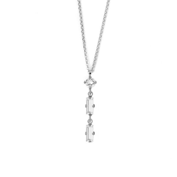 Κολιέ από ασήμι 925 με Swarovski πέτρες