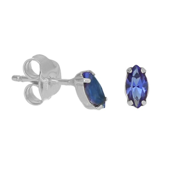 Σκουλαρίκια καρφωτά από ασήμι 925 με Swarovski πέτρες