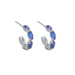 Σκουλαρίκια κρίκοι από ασήμι 925 με Swarovski πέτρες