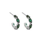 Σκουλαρίκια κρίκοι από ασήμι 925 με Swarovski πέτρες