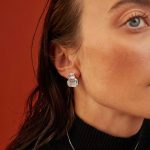 Σκουλαρίκια καρφωτά από ασήμι 925 με Swarovski πέτρες - Image 2