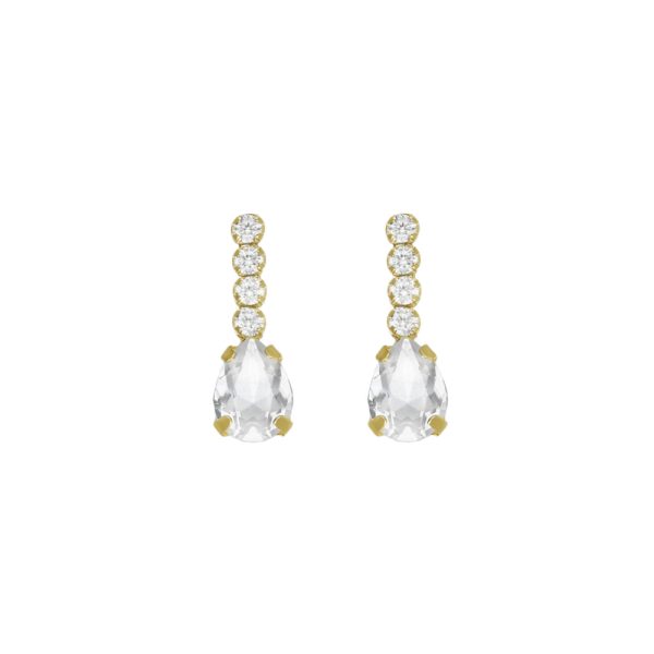 Σκουλαρίκια καρφωτά  από ασήμι 925 με Swarovski πέτρες
