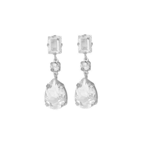 Σκουλαρίκια από ασήμι 925 με Swarovski πέτρες