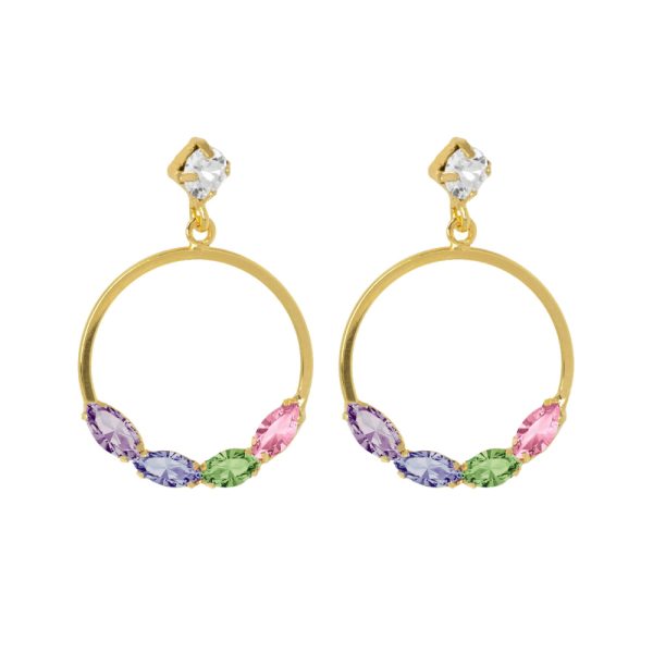 Σκουλαρίκια από ασήμι 925 με Swarovski πέτρες
