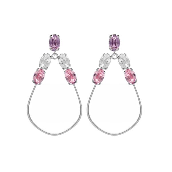 Σκουλαρίκια από ασήμι 925 με Swarovski πέτρες