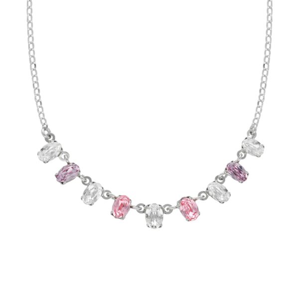 Κολιέ από ασήμι 925 με Swarovski πέτρες