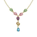 Κολιέ από ασήμι 925 με Swarovski πέτρες