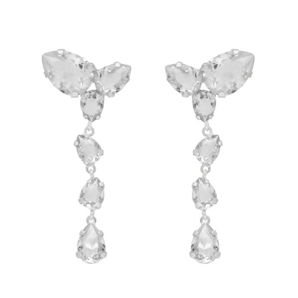 Σκουλαρίκια από ασήμι 925 με Swarovski πέτρες