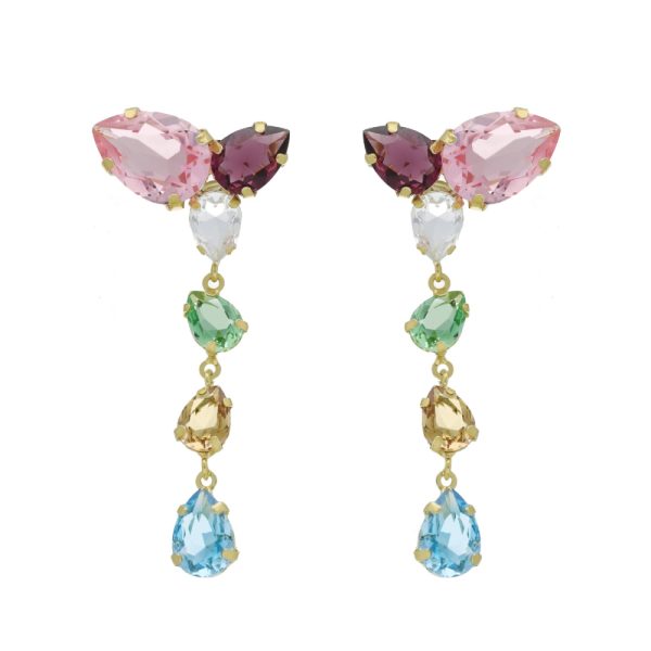 Σκουλαρίκια από ασήμι 925 με Swarovski πέτρες