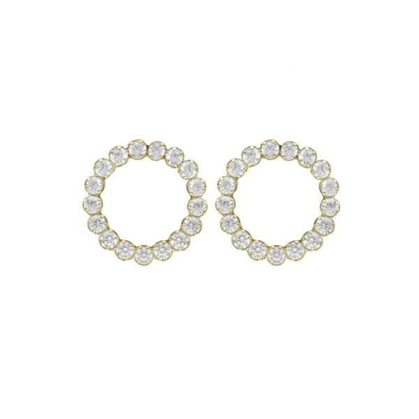 Σκουλαρίκια καρφωτά από ασήμι 925 με Swarovski πέτρες
