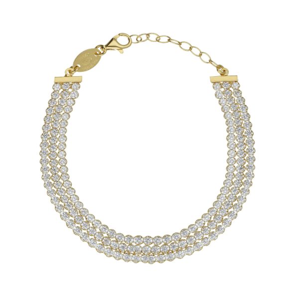 Βραχιόλι ριβιέρα από ασήμι 925 με Swarovski πέτρες