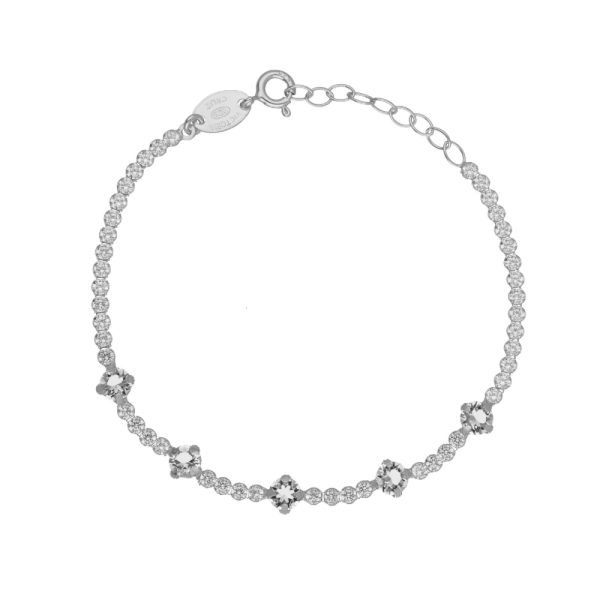 Βραχιόλι από ασήμι 925 με Swarovski πέτρες