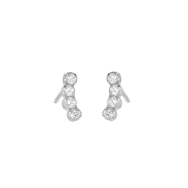 Σκουλαρίκια καρφωτά από ασήμι 925 με Swarovski πέτρες